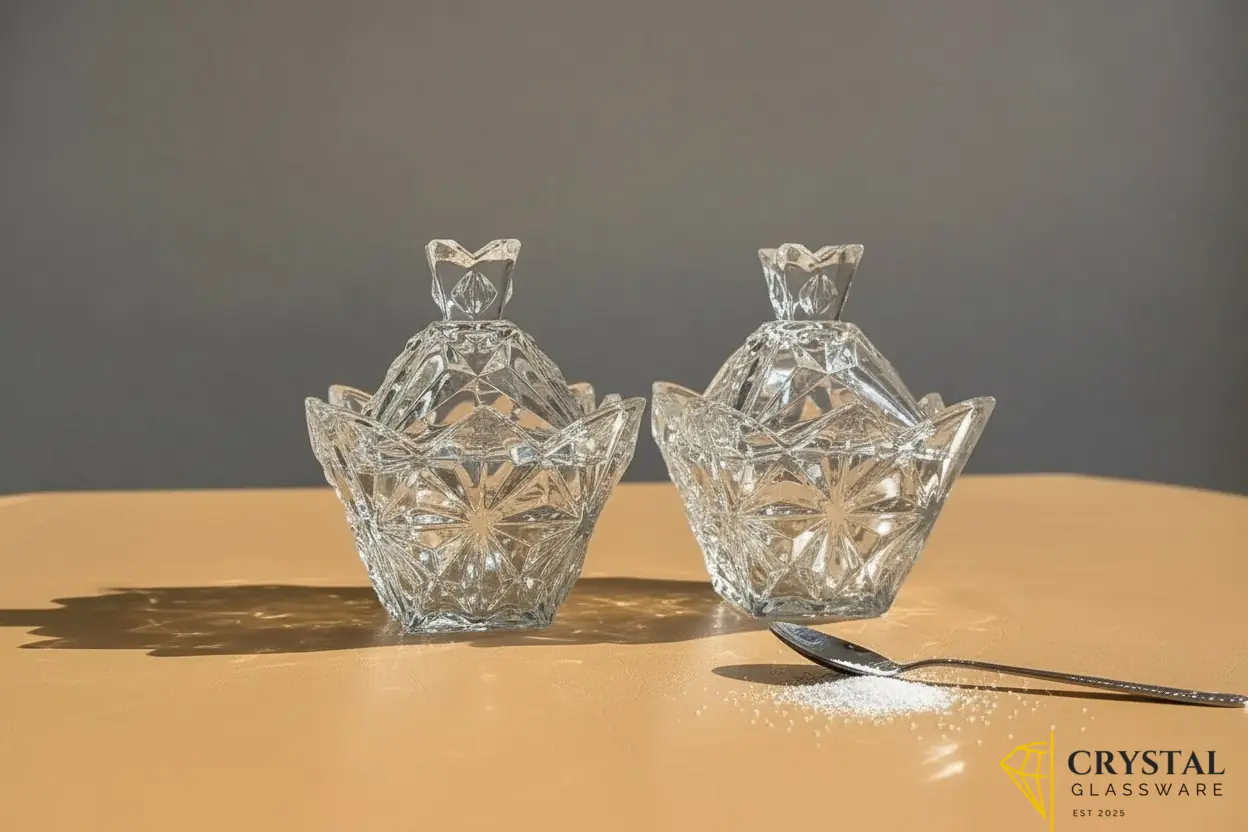 Delisoga® Set of 2 Glass Candy Jar - Elegant Storage for Sweets and Treats